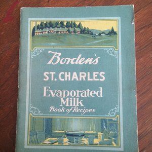 Vintage Borden's St. Charles evaporated milk recipes.  pa